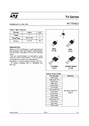 DataSheet T405-600H pdf